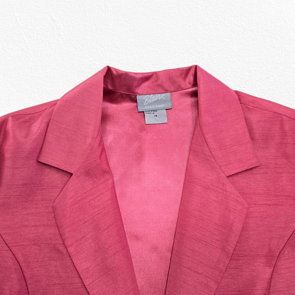 Blair Pink Blazer Set Y2K Office Chic Career Jacket Shell Size 14 - Picture 3 of 11